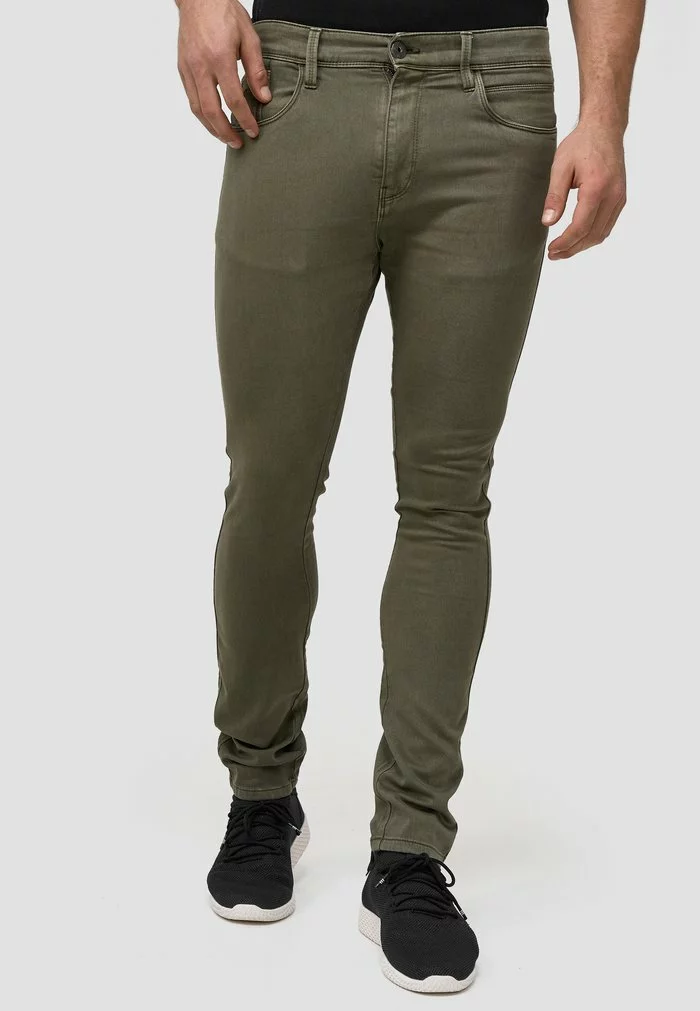 INDICODE JEANS MILOS - Jean Slim - Army 1 INDICODE JEANS MILOS - Jean Slim - Army