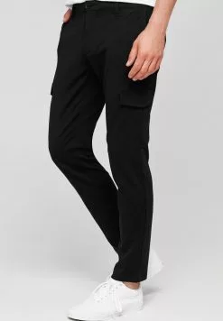INDICODE JEANS SUPER STRETCH ECKHART - Pantalon Cargo - Black -INDICODE JEANS Boutique b2b24a0bbde7436791ab96a6763bedc9