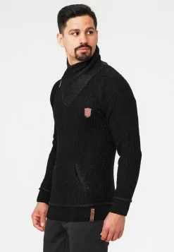 INDICODE JEANS DANE - Pullover - Black -INDICODE JEANS Boutique b2eb3a44509144bba728452a25c71b99