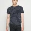 INDICODE JEANS ECKLEY - T-shirt Imprimé - Navy