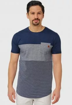 INDICODE JEANS PORTER - T-shirt Imprimé - Navy