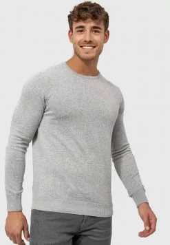 INDICODE JEANS Sweatshirt - Light Grey Mix -INDICODE JEANS Boutique b35eadae118d4fde9d750dd91598c291