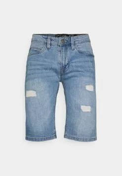 INDICODE JEANS KADEN HOLES - Short En Jean - Blue Wash -INDICODE JEANS Boutique b464b157a5dd4111a8940b70c8c64129