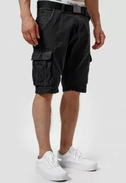 INDICODE JEANS MONROE - Short - Black -INDICODE JEANS Boutique b51c5b4033684c85abf29afcf360e191