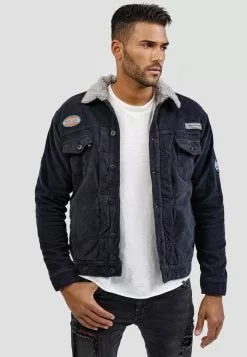 INDICODE JEANS BEARD - Veste En Jean - Black