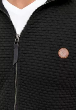 INDICODE JEANS BERMIE - Sweat à Capuche Zippé - Black -INDICODE JEANS Boutique b571643bd8c84dc5931fb4247ff567ff