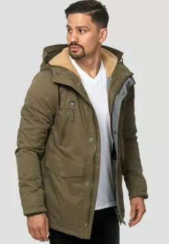 INDICODE JEANS Parka - Dark Green -INDICODE JEANS Boutique b6649b41ea814343a3af6cd025298291