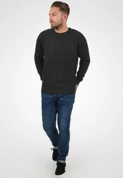 INDICODE JEANS IDPAULETTA - Pullover - Charcoal Mix -INDICODE JEANS Boutique b877a2f754144fa3a10aeb570c3ca562