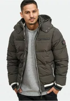 INDICODE JEANS MARLON - Veste D'hiver - Grey -INDICODE JEANS Boutique b8de2862dcbb42ee8d30632bff6c7fca