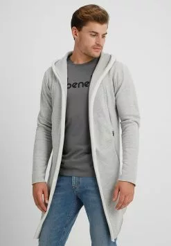 INDICODE JEANS BREKSTAD - Sweat à Capuche Zippé - Light Grey Mix