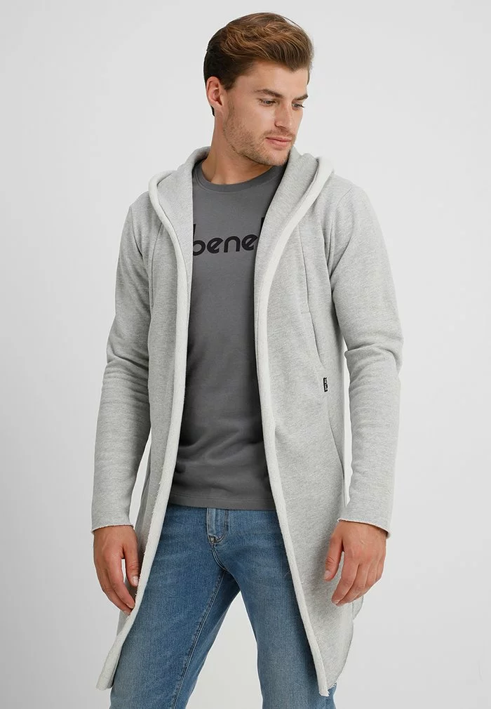 INDICODE JEANS BREKSTAD - Sweat à Capuche Zippé - Light Grey Mix 1 INDICODE JEANS BREKSTAD - Sweat à Capuche Zippé - Light Grey Mix