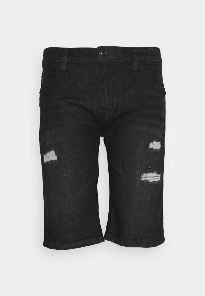 INDICODE JEANS KADEN HOLES - Short En Jean - Schwarz 1 INDICODE JEANS KADEN HOLES - Short En Jean - Schwarz