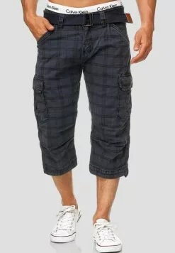 INDICODE JEANS MIT GÜRTEL NICOLAS - Short - Navy
