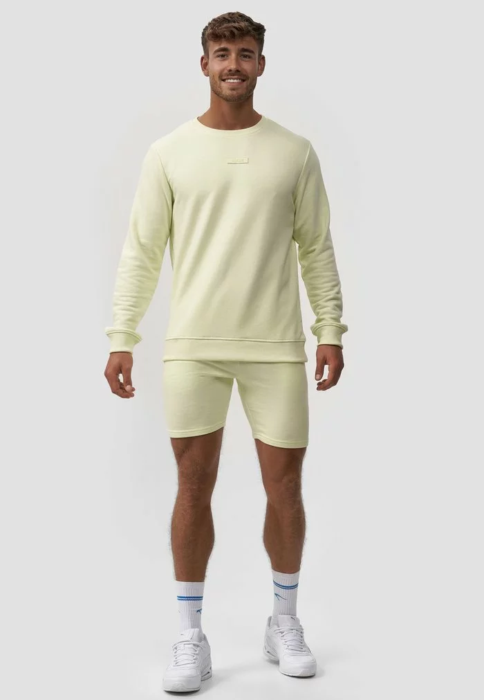 INDICODE JEANS BAXTER - Sweatshirt - Lime Cream 2 INDICODE JEANS BAXTER - Sweatshirt - Lime Cream – Image 2