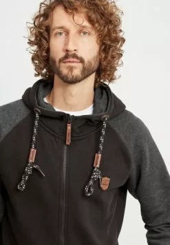 INDICODE JEANS IDTERENCE - Sweat à Capuche Zippé - Black -INDICODE JEANS Boutique bd6365d88fe842a98ee27f209cecc295