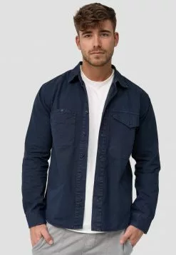 INDICODE JEANS LANGARM - Chemise - Navy