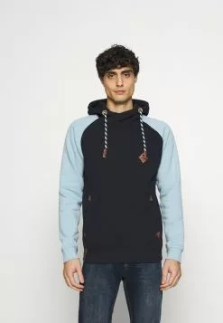INDICODE JEANS DYOTT - Sweat à Capuche - Dunkelblau/hellblau