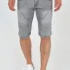 INDICODE JEANS LEON - Short En Jean - Lt Grey