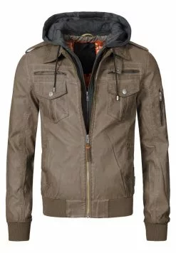 INDICODE JEANS AARON - Veste En Similicuir - Beige -INDICODE JEANS Boutique bf71c923d74744a5b3cf4e1eb6d578a2