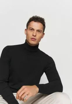 INDICODE JEANS BURNS - Pullover - Black -INDICODE JEANS Boutique bfcd918c7fd945a394cb41ac7a6bb373