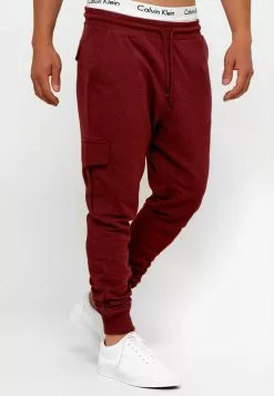 INDICODE JEANS BENDNER - Pantalon Cargo - Bordeaux Mix -INDICODE JEANS Boutique c055f393dd0e495b933259b81592bd79