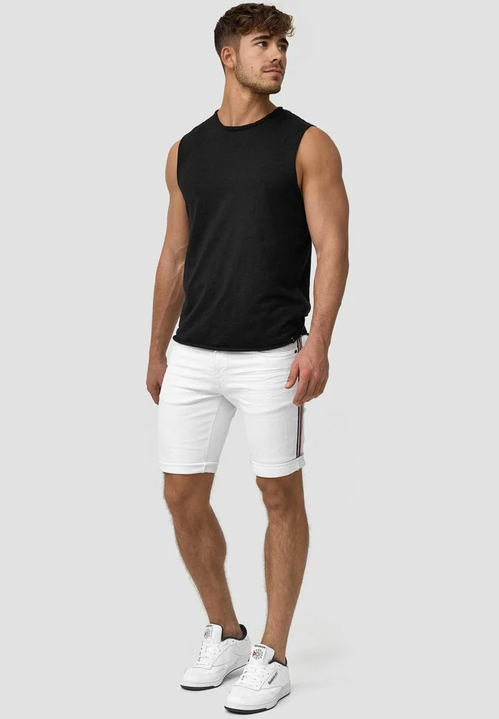 INDICODE JEANS Short En Jean - Off-white 2 INDICODE JEANS Short En Jean - Off-white – Image 2