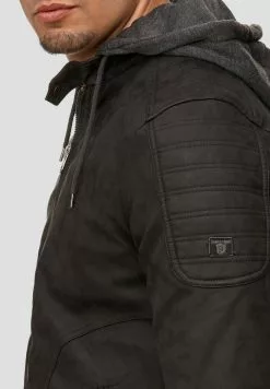 INDICODE JEANS MIGUEL - Veste En Similicuir - Black -INDICODE JEANS Boutique c29f03f3e00a4737a1a65e4af11bcdd4