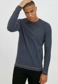 INDICODE JEANS IDAMBROSIUS - T-shirt à Manches Longues - Navy Mix