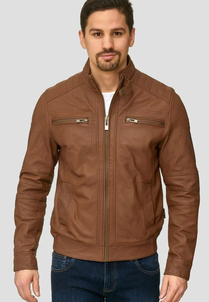 INDICODE JEANS GERMO - Veste En Cuir - Camel 1 INDICODE JEANS GERMO - Veste En Cuir - Camel