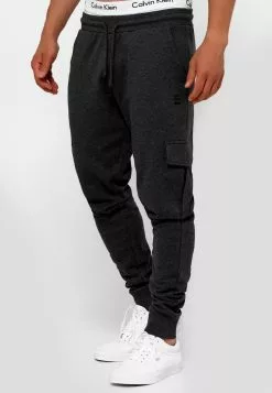 INDICODE JEANS BENDNER - Pantalon Cargo - Charcoal Mix