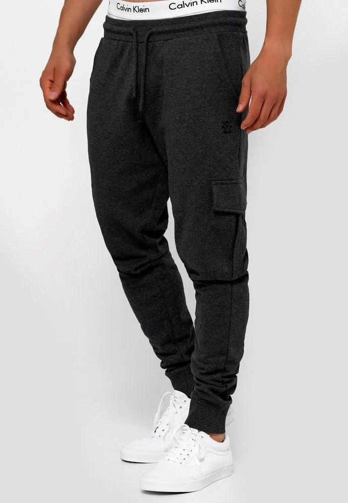 INDICODE JEANS BENDNER - Pantalon Cargo - Charcoal Mix 1 INDICODE JEANS BENDNER - Pantalon Cargo - Charcoal Mix