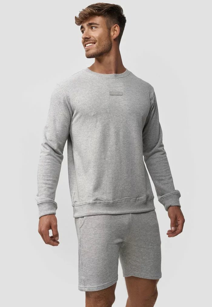 INDICODE JEANS BAXTER - Sweatshirt - Lt Grey Mix 4 INDICODE JEANS BAXTER - Sweatshirt - Lt Grey Mix – Image 4