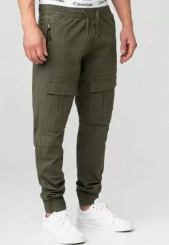 INDICODE JEANS DENNIS - Pantalon Cargo - Army -INDICODE JEANS Boutique c986736031244d1c99fae1ad9697f80a