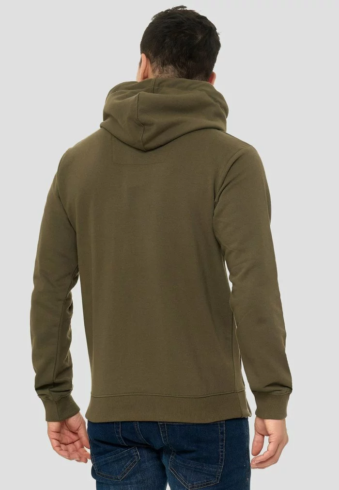 INDICODE JEANS Sweat à Capuche Zippé - Army 3 INDICODE JEANS Sweat à Capuche Zippé - Army – Image 3