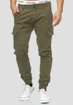 INDICODE JEANS AUGUST - Pantalon Cargo - Army