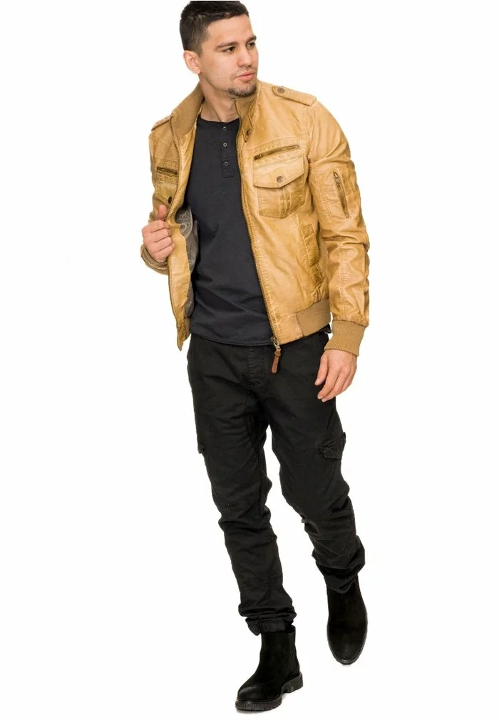 INDICODE JEANS INCO - Veste En Similicuir - Beige 1 INDICODE JEANS INCO - Veste En Similicuir - Beige