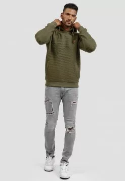 INDICODE JEANS Sweatshirt - Army -INDICODE JEANS Boutique ce7e2d86c0354f949ed8c2c60c55f599