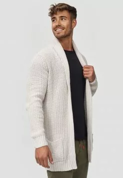 INDICODE JEANS ANAHEIM - Gilet - Ecru Mix