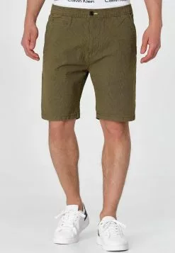 INDICODE JEANS GRANBY - Short - Dark Olive