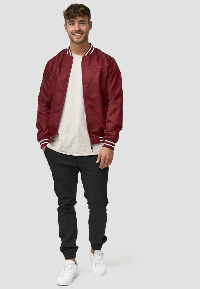 INDICODE JEANS MANOS - Blouson Bomber - Bordeaux 2 INDICODE JEANS MANOS - Blouson Bomber - Bordeaux – Image 2