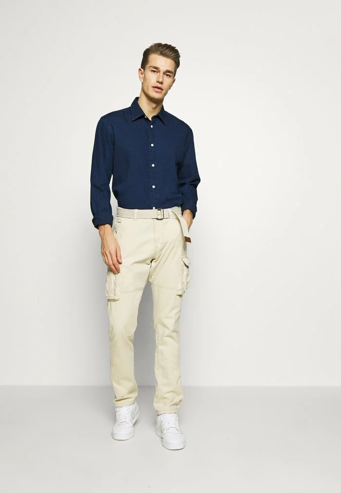 INDICODE JEANS WILLIAM - Pantalon Cargo - Fog 2 INDICODE JEANS WILLIAM - Pantalon Cargo - Fog – Image 2