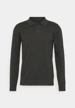 INDICODE JEANS BARNER - Polo - Charcoal Mix