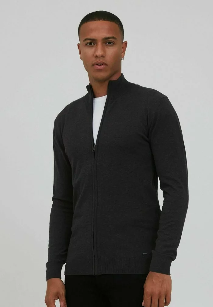 INDICODE JEANS IDBADI - Gilet - Charcoal Mix 1 INDICODE JEANS IDBADI - Gilet - Charcoal Mix