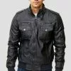 INDICODE JEANS INCO - Veste En Similicuir - Navy
