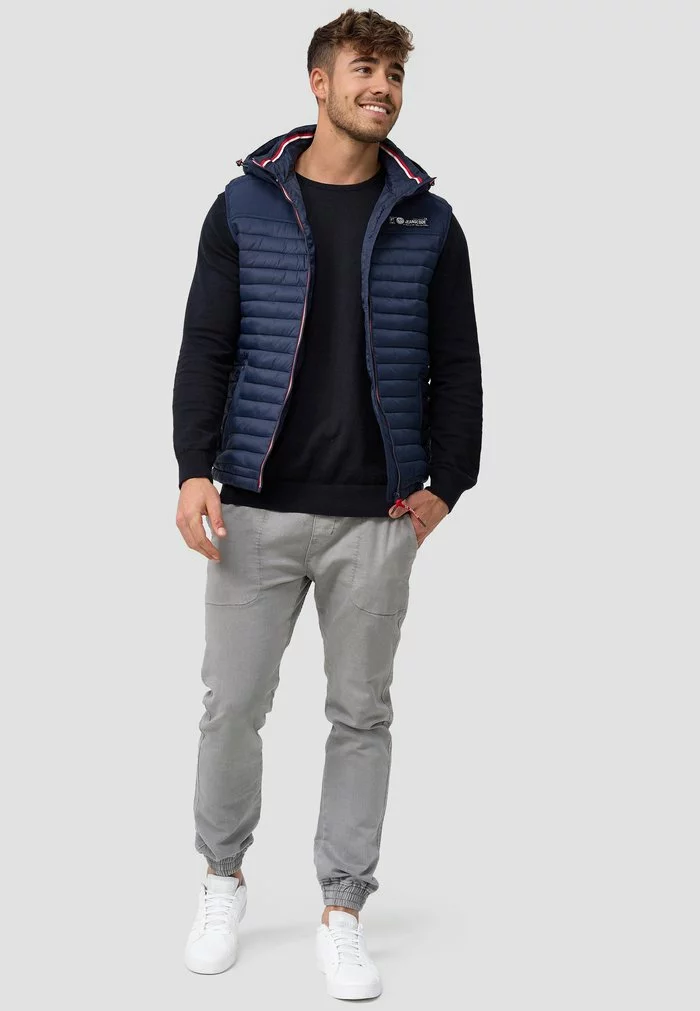 INDICODE JEANS Veste Sans Manches - Navy 2 INDICODE JEANS Veste Sans Manches - Navy – Image 2
