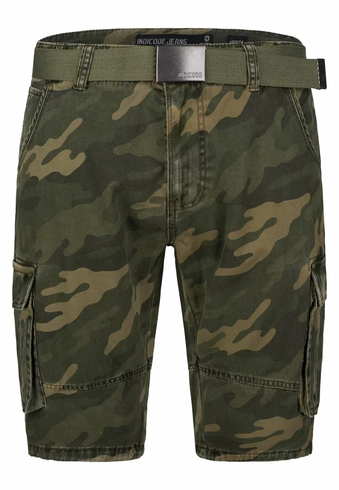 INDICODE JEANS BLIXT - Short - Mottled Dark Green 6 INDICODE JEANS BLIXT - Short - Mottled Dark Green – Image 6