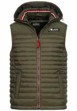 INDICODE JEANS Veste Sans Manches - Army -INDICODE JEANS Boutique de0e087475c34e50b7daba1591f9497c