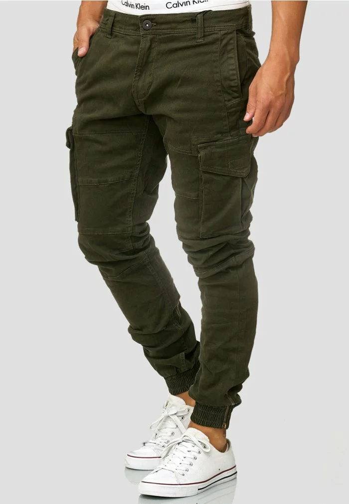 INDICODE JEANS ALEX - Pantalon Cargo - Dark Green 4 INDICODE JEANS ALEX - Pantalon Cargo - Dark Green – Image 4
