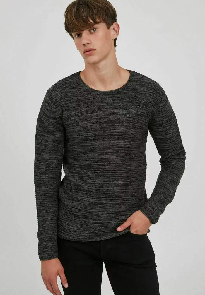 INDICODE JEANS IDBAYNE - Pullover - Charcoal Mix 1 INDICODE JEANS IDBAYNE - Pullover - Charcoal Mix