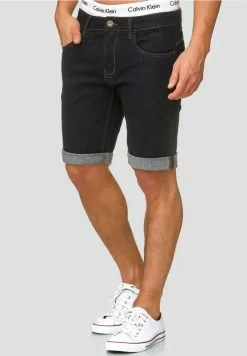 INDICODE JEANS CUBA CADEN - Short En Jean - Dark-blue Denim